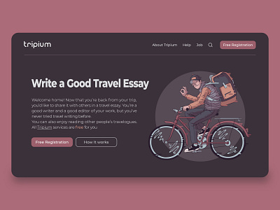 Tripium - Travel Essay Platform design illustration interface minimal product ui ui trend uidesign userinterface ux