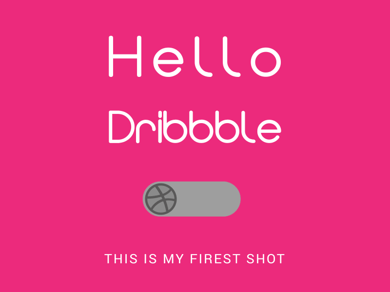 Hello Dribbble design first shot hello hello dribble pink