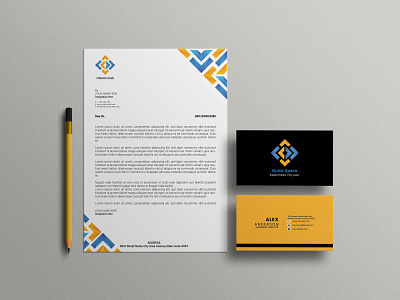 Letterhead Design and Business Card 3d animation brand identity branding brochure business card corporate design design flyer graphic design illustration illustrator letterhead design logo motion graphics ui ux vector