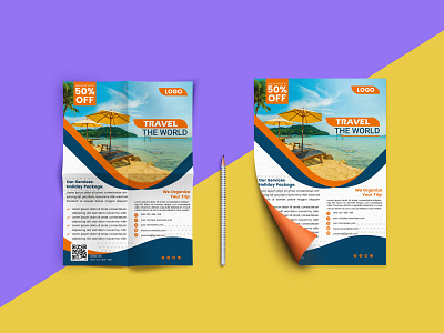 Travel Agency Flyer 3d animation brand identity branding company corporate design graphic design illustration illustrator logo motion graphics print ui ux vector