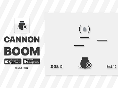 Cannon Boom Game aesthetic arcade boom cannon game kouroupakis level michail minimal ui ux