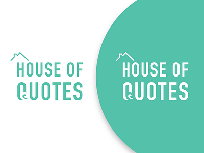 House of Quotes Logo aesthetic banner house kouroupakis logo michail minimal quote typography ui ux website