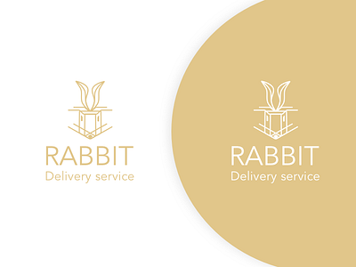 Rabbit Delivery Service logo aesthetic delivery geometric kouroupakis logo michail minimal rabbit ui ux