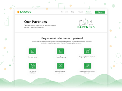 Partners Page UI aesthetic clen green kouroupakis michail minimal partners white