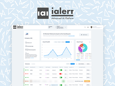 Al analytics platform aesthetic dashboard data design kouroupakis michail minimal sensor ui ux