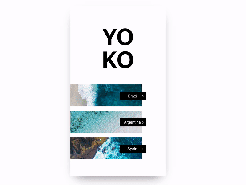 YOKO SOCIAL PHOTO ALBUM album animation elegant kouroupakis michail minimal photo travel ui ux