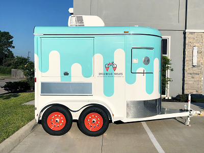Ice Cream Truck Design brand identity car wrap design fun design ice cream truck icon illustration trailer