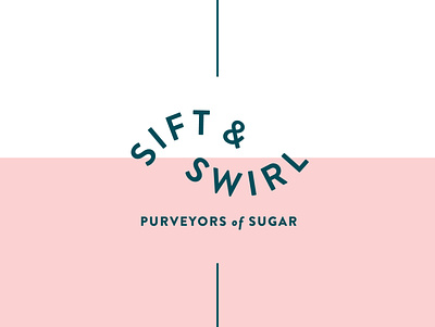 Sift & Swirl Logo brand identity cookies design logo packaging