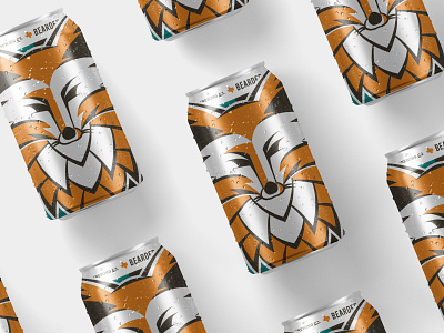 Bearded Fox Brewing Co. Can Design beer beer can beer can design beer can label brand identity design packaging
