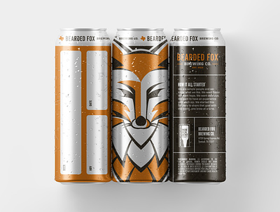 Bearded Fox Brewing Co. Crowler Can Design beer beer can design beer label brand identity branding crowler design