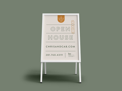 Chris & Cab Real Estate Team Open House Sign brand identity branding design logo real estate sign signage wayfinding