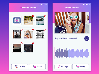 Video Editor App app edition editor mobile photo showcase sound timeline video