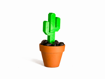 16 BIT Cactus 16 bit 3d print cactus