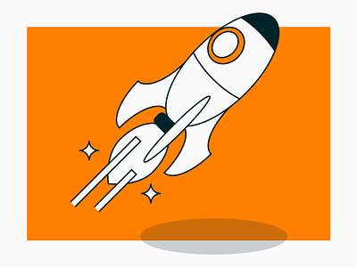 Money for nothing #2 blast orange rocket space spaceship startup tech