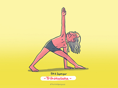 Yoga Day - BKS Iyengar illustration india satishgangaiah yoga