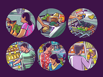 supermarket series boomblastdesign branding graphic design ill illustration satishgangaiah