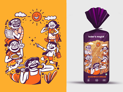 Baker's Magic - Package design branding design expression illustration india logo satishgangaiah ui vector