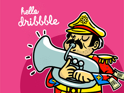 hello band brass debut dribbble first hello illustration shot