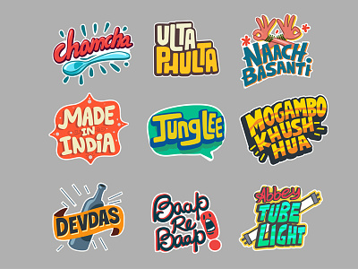 Snapchat Typo Stickers emoji expression illustration mascot stickers typo vector