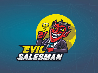 Evil Salesman- Mascot design branding design expression illustration logo mascot mascot character stickers vector