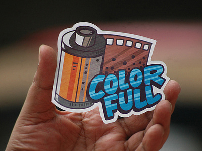 35mm Film Roll dribbble emoji illustration stickerdesign stickers