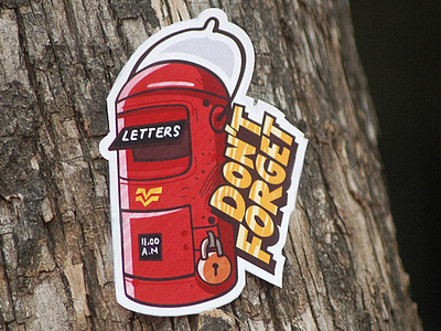 postbox- sticker infographic letterbox postbox stars sticker