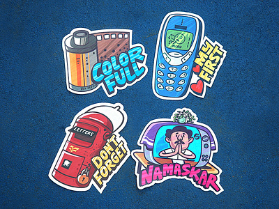 indian stickers emoji illustration stickers vector