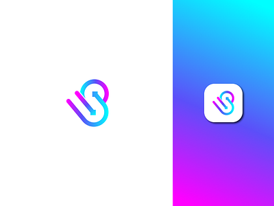 Modern U+P letter logo design concept