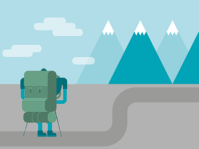 illustration for Incrementa web site camping design illustration mountains walking