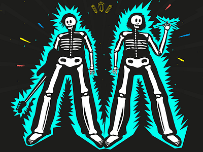 Sr La Muerte - The Power characters death illustrations punk rock skeleton sr. la muerte