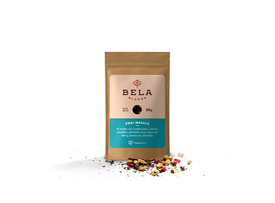 Chai Masala Pack - Bela Blends blend blends brand branding breakfast chai cup design food graphic masala pack packaging packing tea