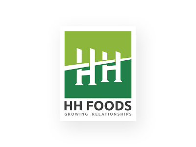 Logo HH Foods brand branding food green h logo trading