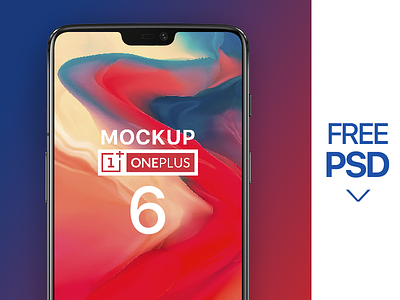 One Plus 6 MockUp- FREE PSD 6 free mockup oneplus phone psd