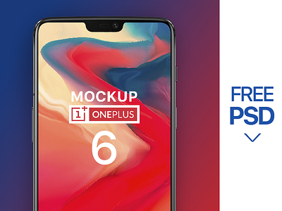 One Plus 6 MockUp- FREE PSD 6 free mockup oneplus phone psd