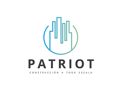 Patriot Logo blue brand branding building construction green logo p