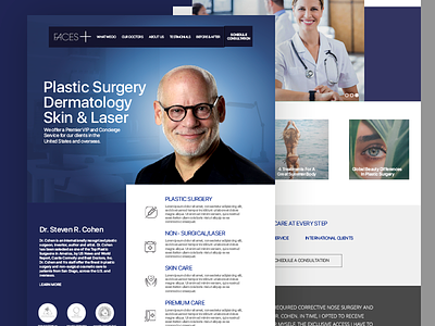 Faces + Website Redesign Proposal design medicine modern responsive ui ux web website