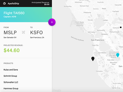 Apollo Ship Desktop blue flight google maps maps modern purple shipping