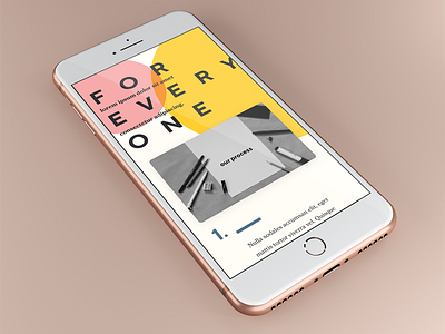 Design For Everyone iphone mobile modern pink responsive small screen typography yellow