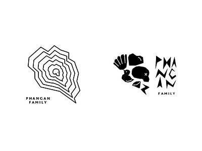 PHANGAN FAMILY / Identity / 2016 black and white design identity island logo techno tropical