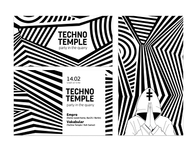 TECHNO TEMPLE / Identity / 2014 amazing black and white branding design illustration island minimalism techno vector