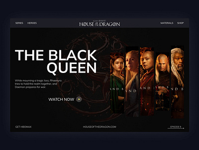 House of the Dragon design figma ui ux uxui web