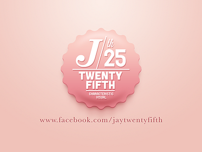 J25th Logo bottle caps button cake j25 j25th minimal pastel pink smooth sunbzy ui user interface