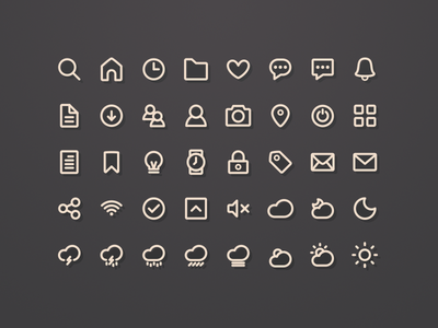 40 Lined Icons