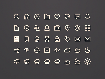 40 Lined Icons