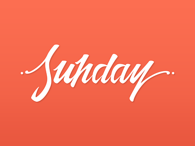 My Sunday calligraphy handtype logotype orange sun sunday type typo