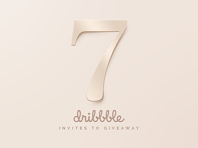 Dribbble Invites Giveaway cream dribbble invites giveaway gold hi end illustration invitation invite luxury minimal rosegold sunbzy