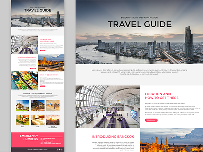Travel Guide bangkok guide responsive sunbzy thailand tourist travel traveler uxui web web design website