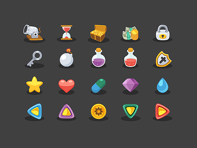 Basic Game Elements Icons