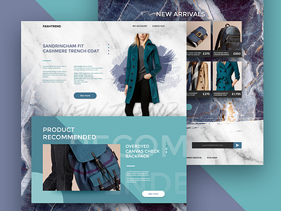 FASHTREND burberry concept design e commerce fashion green idea purple ui design user interface web website