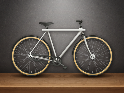 Vanmoof 3 Basic Diamond Frame @2x bicycle bike illustration less minimal sunbzy vanmoof wheels wood